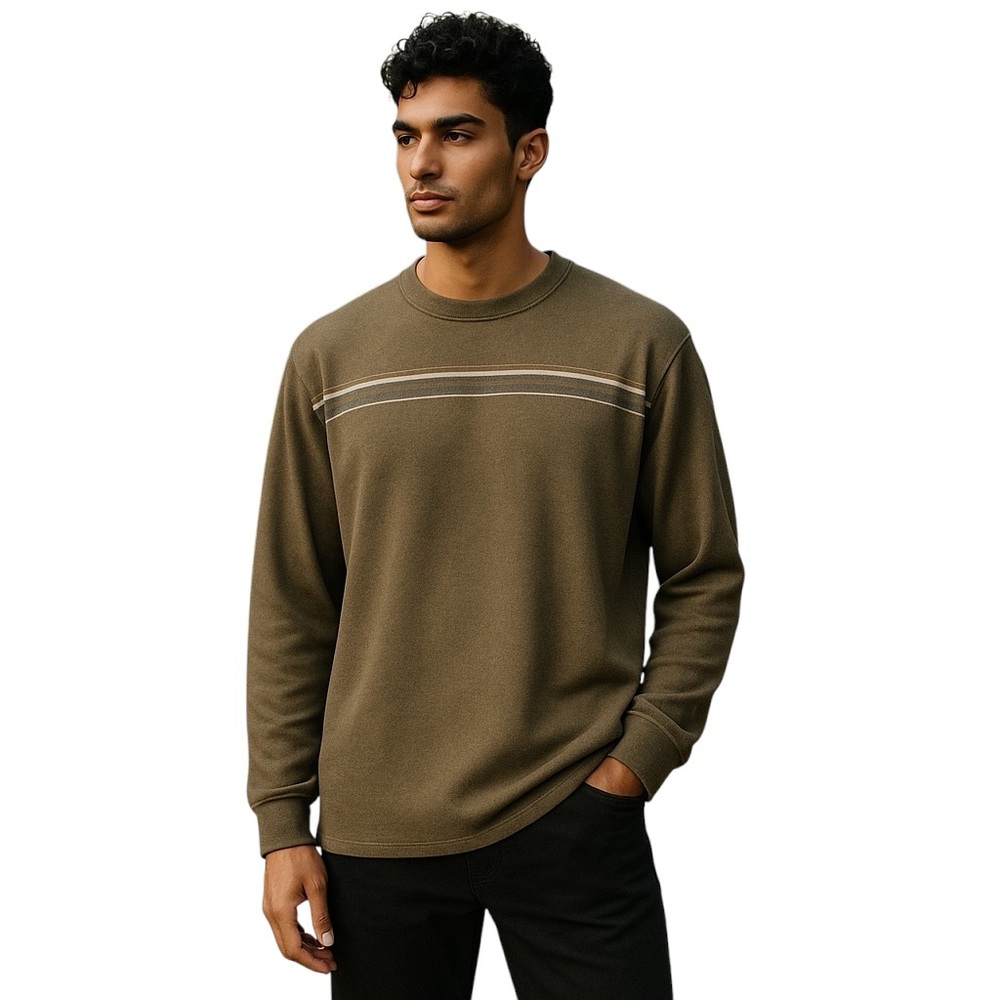 NWOT Reunion Men's Crew Neck Tan Long Sleeve Sweater Size 2X